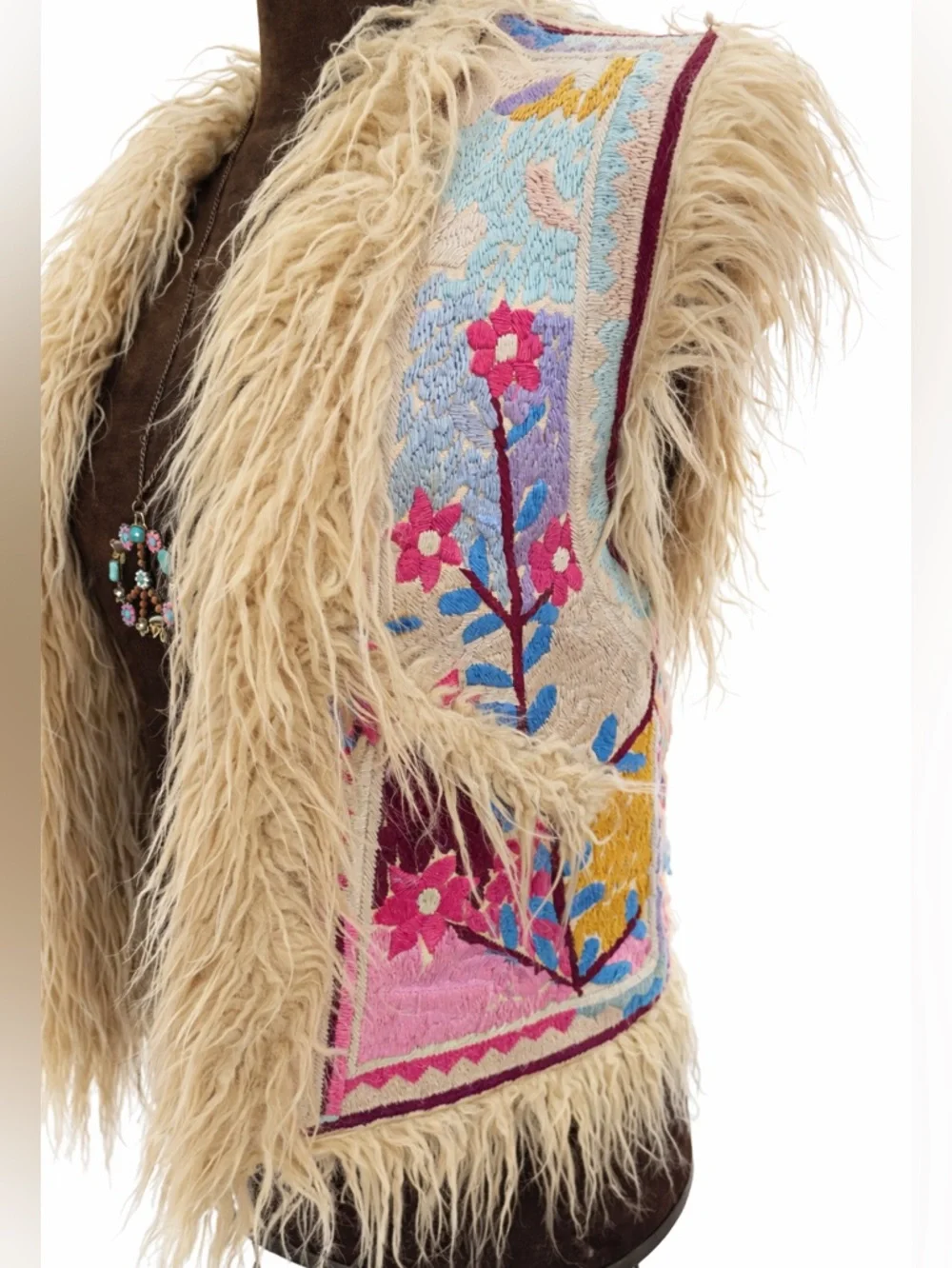 Spell & The Gypsy Collective Penny Lane Folk Town embroidered reversible vest - Picture 5 of 15